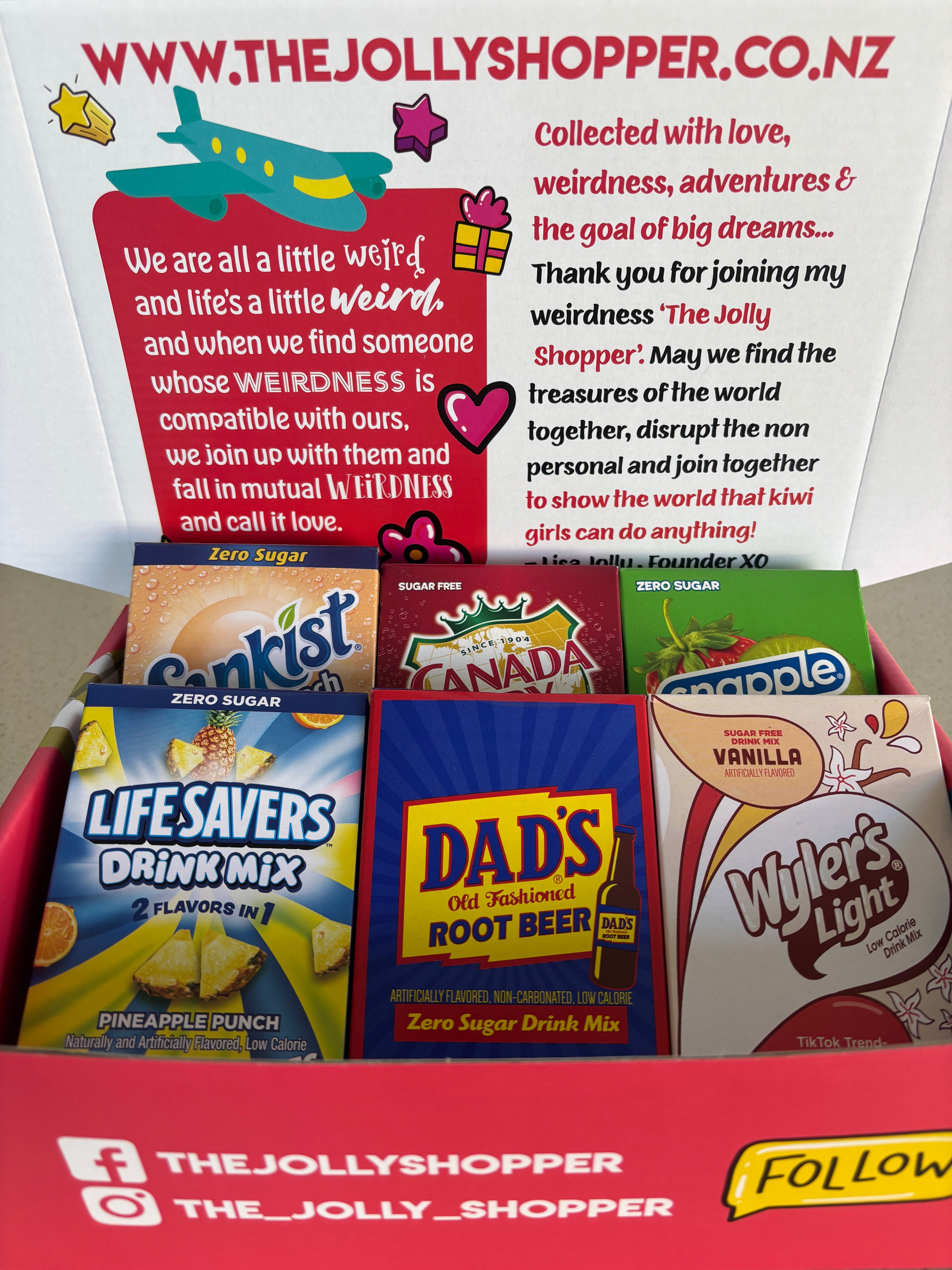 Jolly Shopper USA Sugar Free Drinks Box