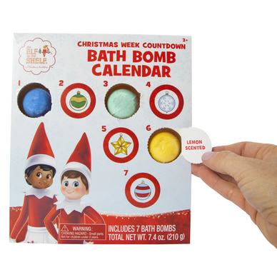 Elf On The Shelf® Christmas Week Countdown Bath Bomb Advent Calendar 7-Count
