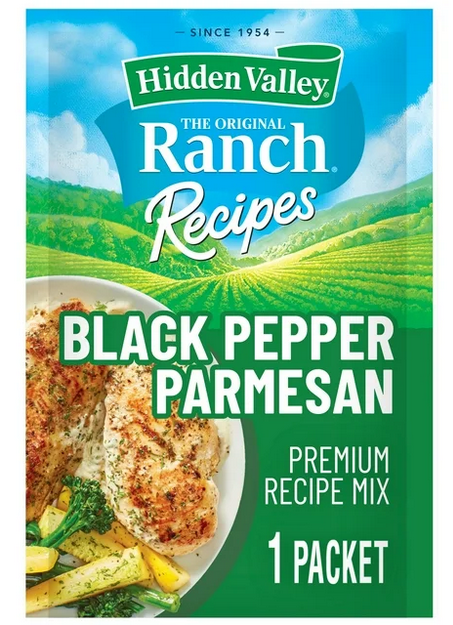 Hidden Valley Ranch Night Black Pepper Parmesan Premium Seasoning Mix, 1 oz