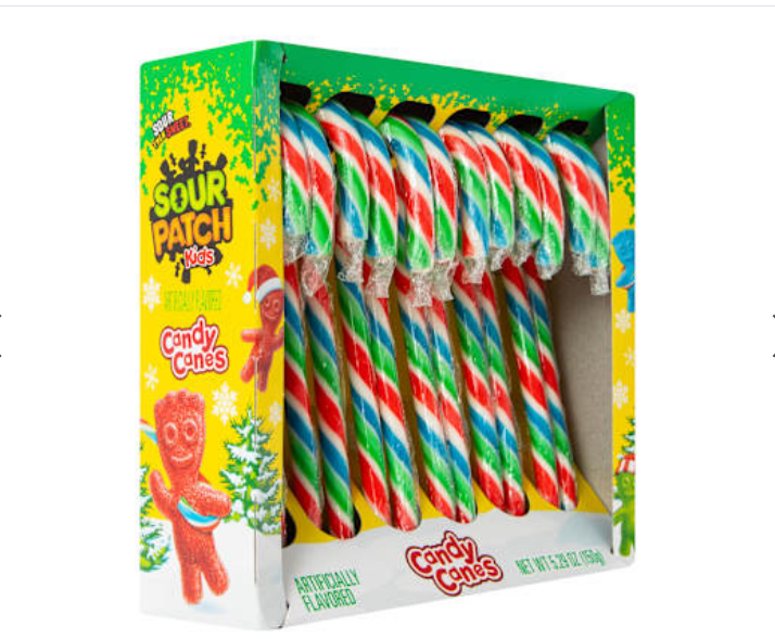 Sour Patch Kids Candy Canes 12-count box