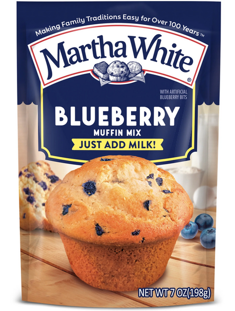Martha White Blueberry Muffin Mix, 7 oz Bag
