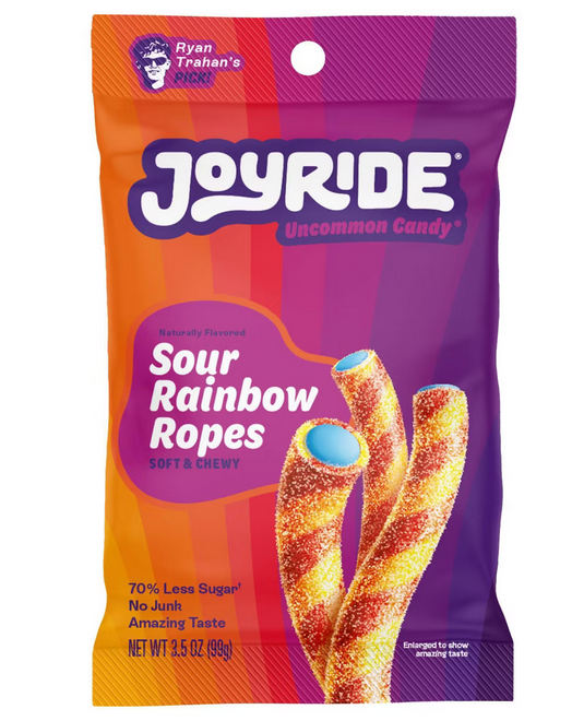 JOYRIDE Candy Sour Rainbow Gummy Ropes - 3.5oz