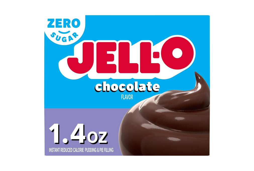 Jell-O Chocolate Flavor Zero Sugar Instant Reduced Calorie Pudding & Pie Filling Mix, 1.4 oz Box