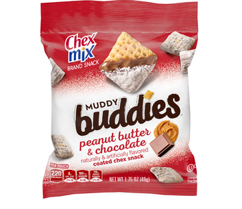 Chex Mix Muddy Buddies Snack Mix Single Serve Pouch Peanut Butter & Chocolate 1.75 OZ