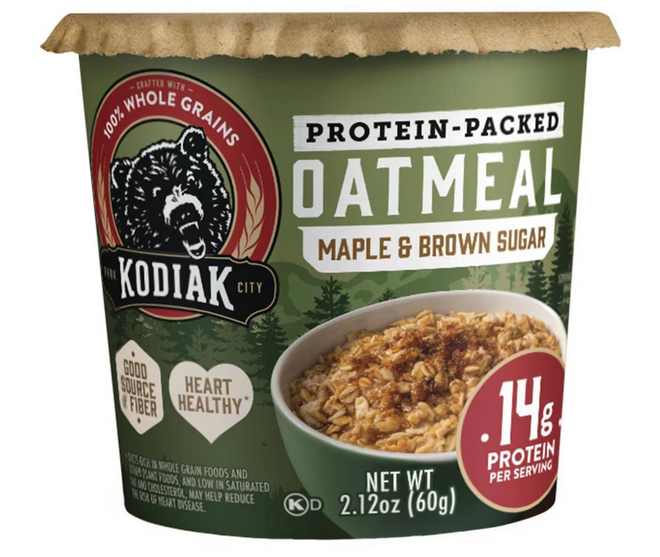 Kodiak Cakes Protein-Packed Single-Serve Oatmeal Cup Maple & Brown Sugar - 2.12oz