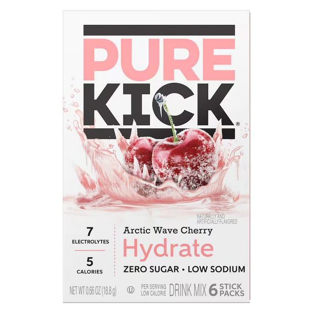 Pure Kick Arctic Wave Cherry-flavored Hydrate Drink Mix, 6-pc Pack