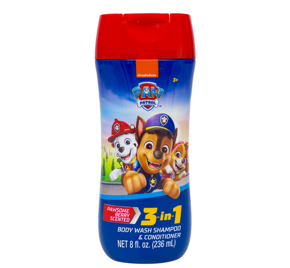Paw Patrol 3-in-1 Body Wash Shampoo & Conditioner, 8oz, Pawsome Berry Scented