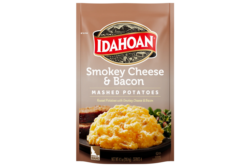 Idahoan Smokey Cheese & Bacon Mashed Potatoes Side Dish, 4 oz