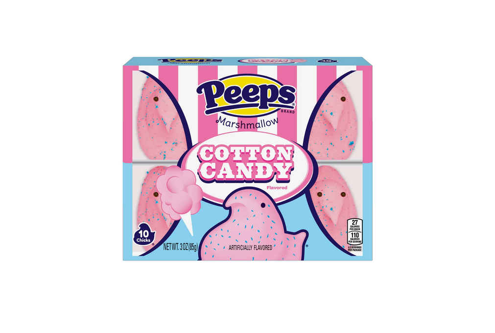 PEEPS, Cotton Candy Flavored Marshmallow Chicks, 10 Count