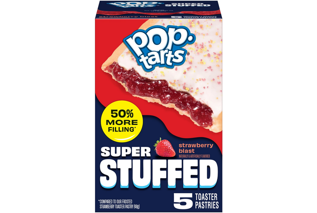 Pop-Tarts Super Stuffed Strawberry Blast Toaster Pastries, 50% More Filling, Shelf-Stable, 10.9 oz (5 Count)