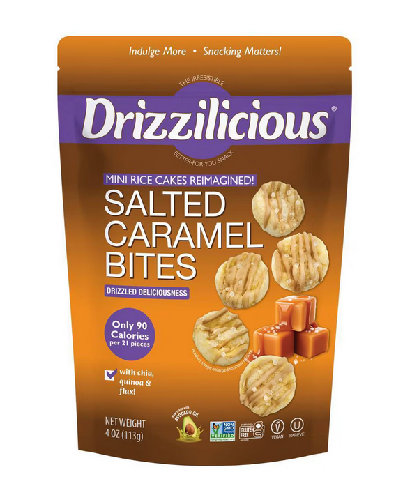 Drizzilicious Salted Caramel Drizzled Mini Rice Cake - 4oz