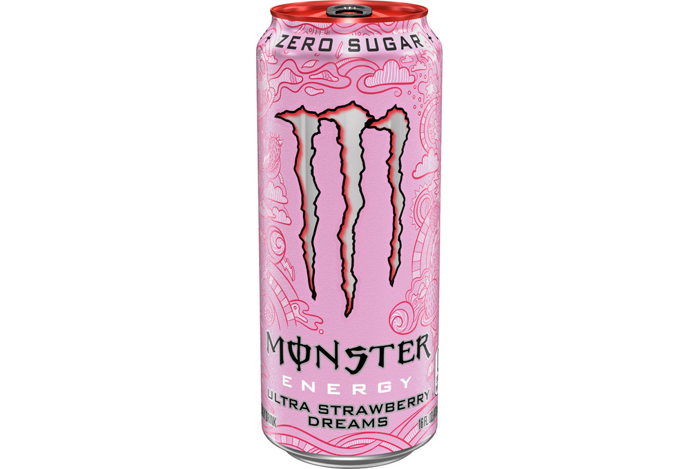Monster Energy Ultra, Strawberry Dreams, Sugar Free Energy Drink, 16 Fl Oz