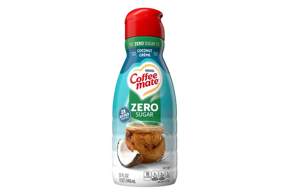 Nestle Coffee Mate Zero Sugar Coconut Creme Liquid Coffee Creamer, 32 fl oz Bottle