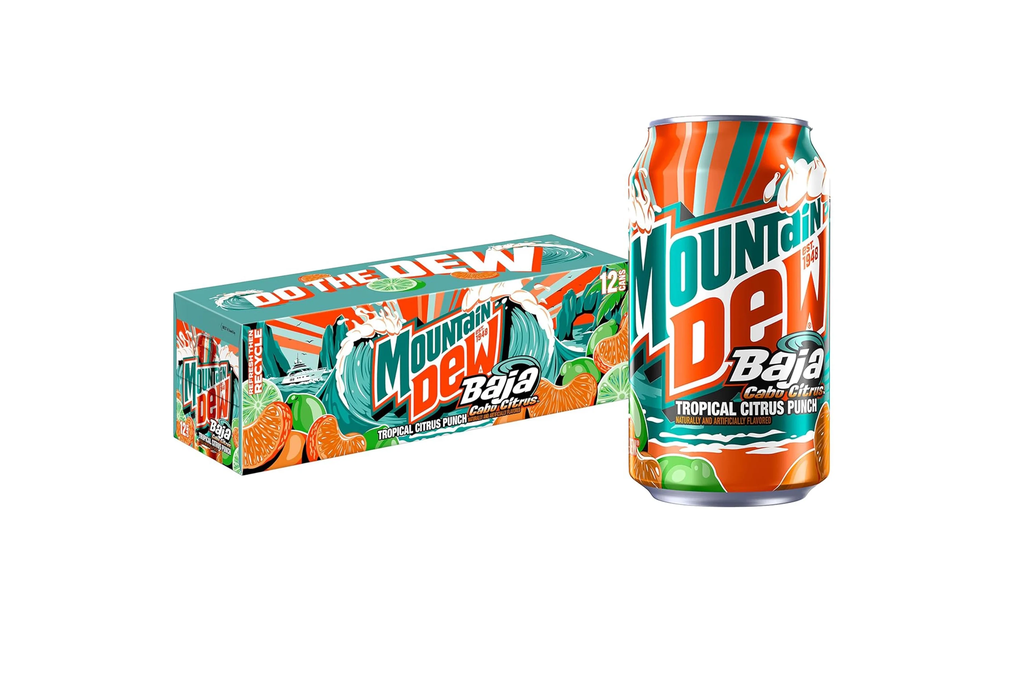 Mountain Dew Baja Blast Cabo Citrus, 12 fl oz 12 Pack Cans