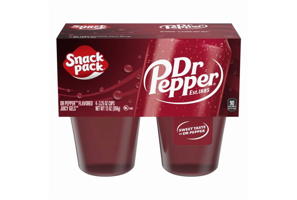 Snack Pack DR PEPPER Flavored Juicy Gel Cups, 3.25 oz., 4-Count