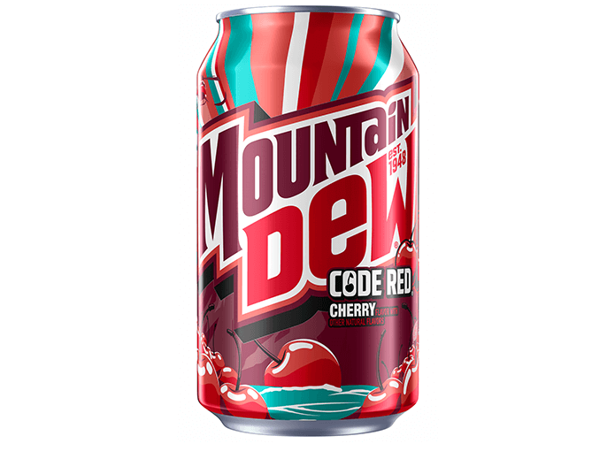 Mountain Dew Code Red Cherry Flavored Soda Pop, 12 fl oz