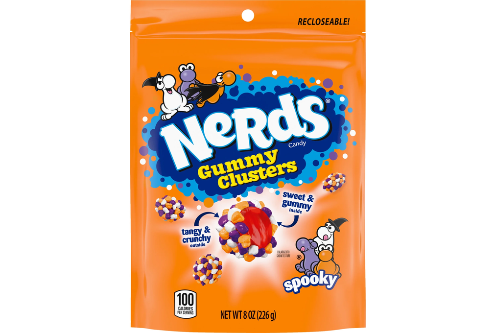 Nerds Spooky Gummy Clusters, Halloween Candy, Nerds Gummy Candies, 8 Ounce Treat Resealable Pouch