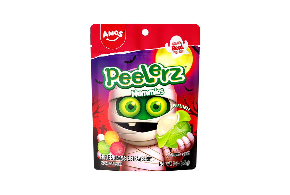 AMOS Peelerz Mummies Gummy Candy, Allergen Free, 3 oz (85 g)