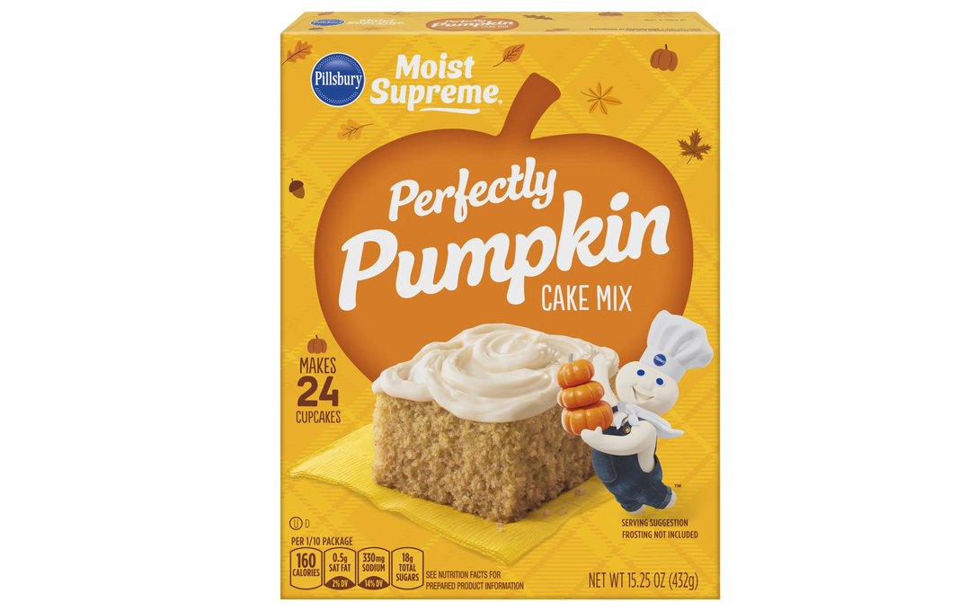 Pillsbury Moist Supreme Premium Perfectly Pumpkin Cake Mix, 15.25 Oz Box