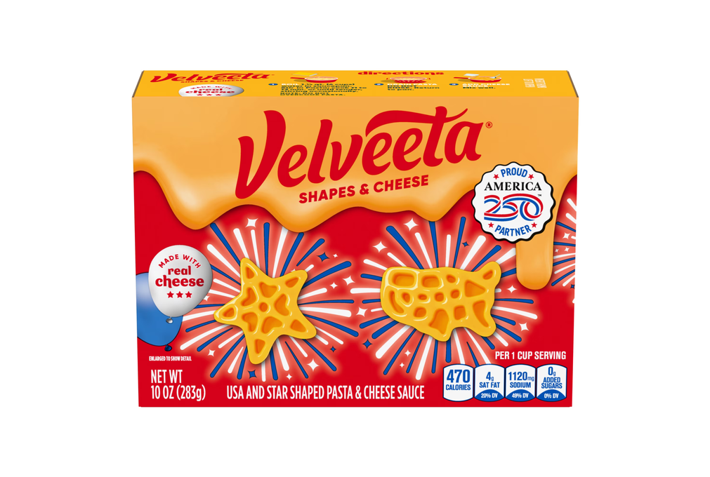 Velveeta USA and Star Shapes and Cheese Mac and Cheese, 1 Box, for Easy Dinner or Dinner Sides, Made with Real Cheese, 10 oz