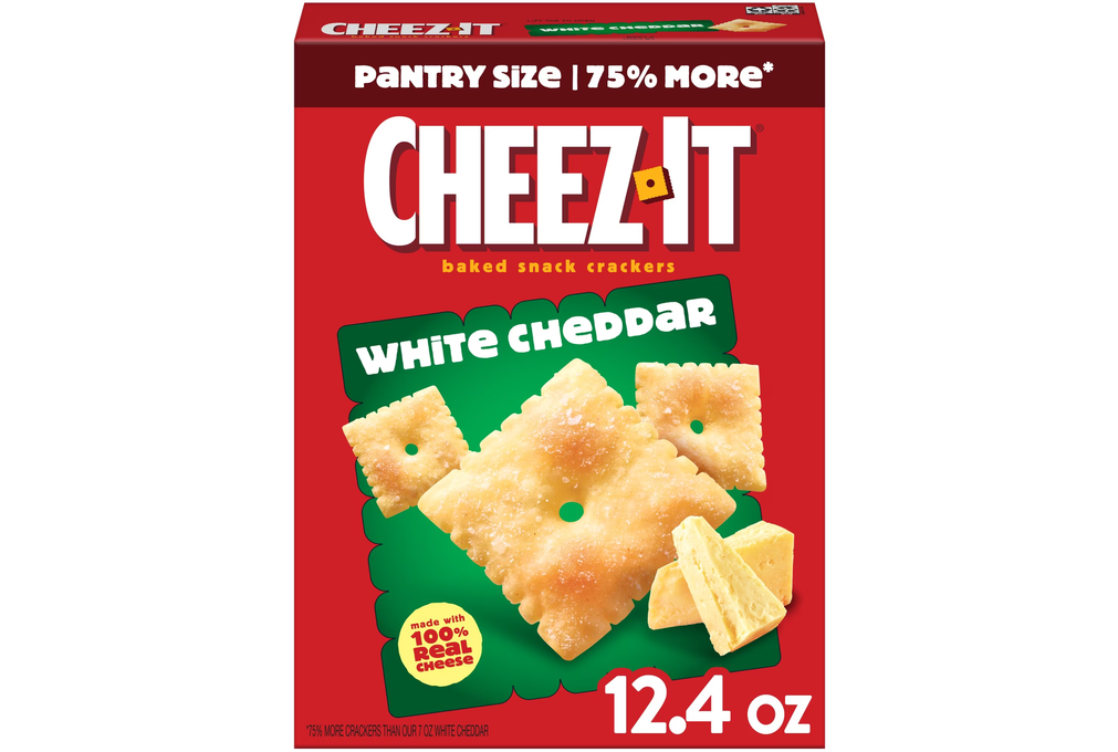 Cheez-It White Cheddar Baked Snack Crackers, Lunch Snacks, 12.4 oz