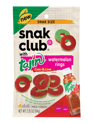 Snak Club Mild Tajin Chile Lime Seasoned Watermelon Rings 2.25 oz
