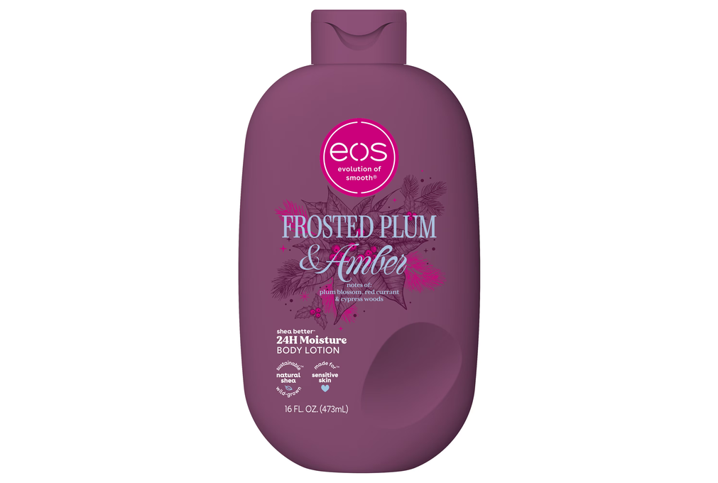 eos Shea Better Body Lotion, Frosted Plum & Amber, Plum Body Lotion, 16 fl oz