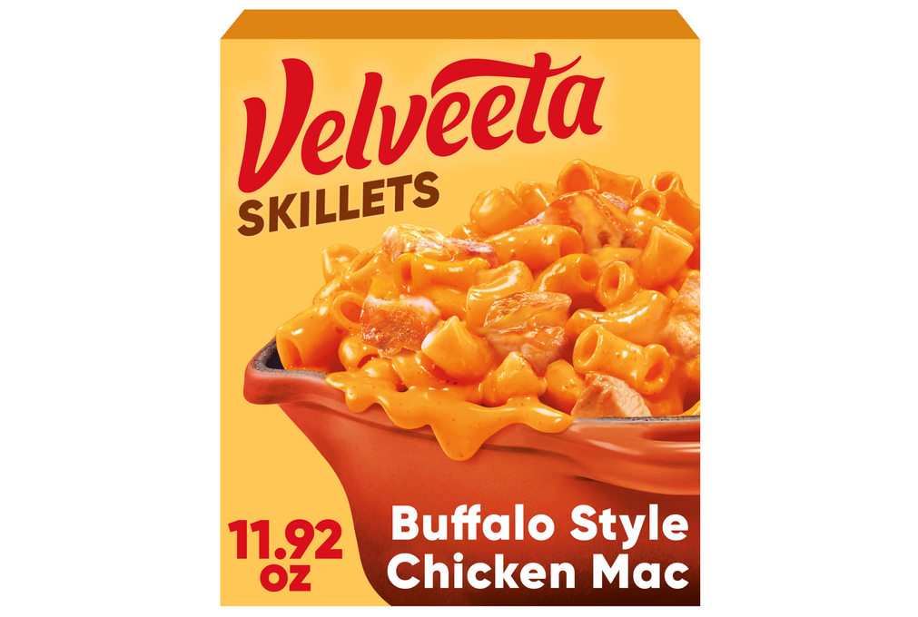 Velveeta Skillets Buffalo Style Chicken Mac One Pan Dinner Kit with Cheese Sauce, Pasta and Seasonings, 11.92 oz Box