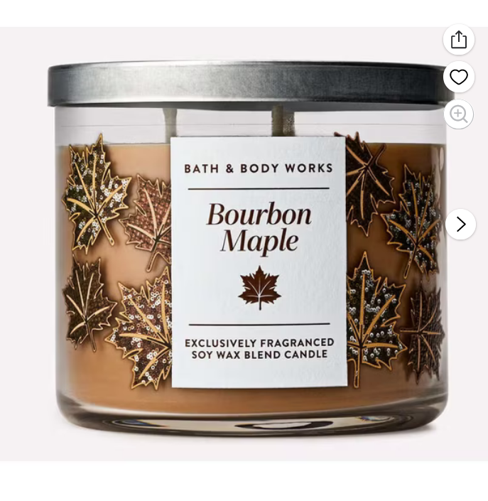 Bourbon Maple Three Wick Candle