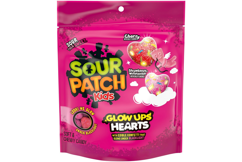 SOUR PATCH KIDS Glow Ups Hearts Soft & Chewy Valentine&