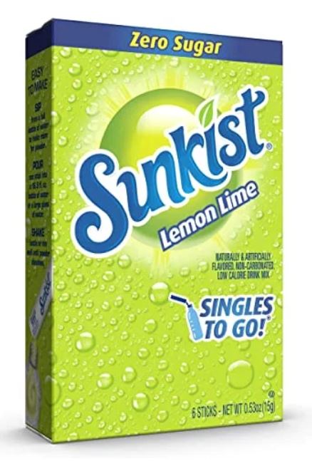 Sunkist Lemon Lime Singles to go drink mix