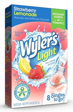 Wyler's Light Drink Sticks Low Calorie Strawberry Lemonade