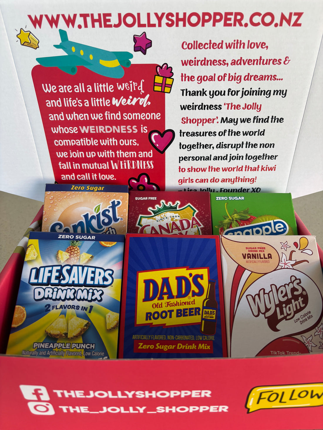 Jolly Shopper USA Sugar Free Drinks Box