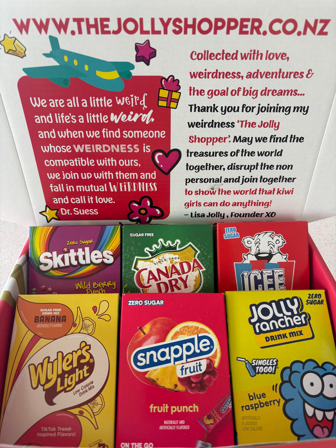 Jolly Shopper USA Sugar Free Drinks Box