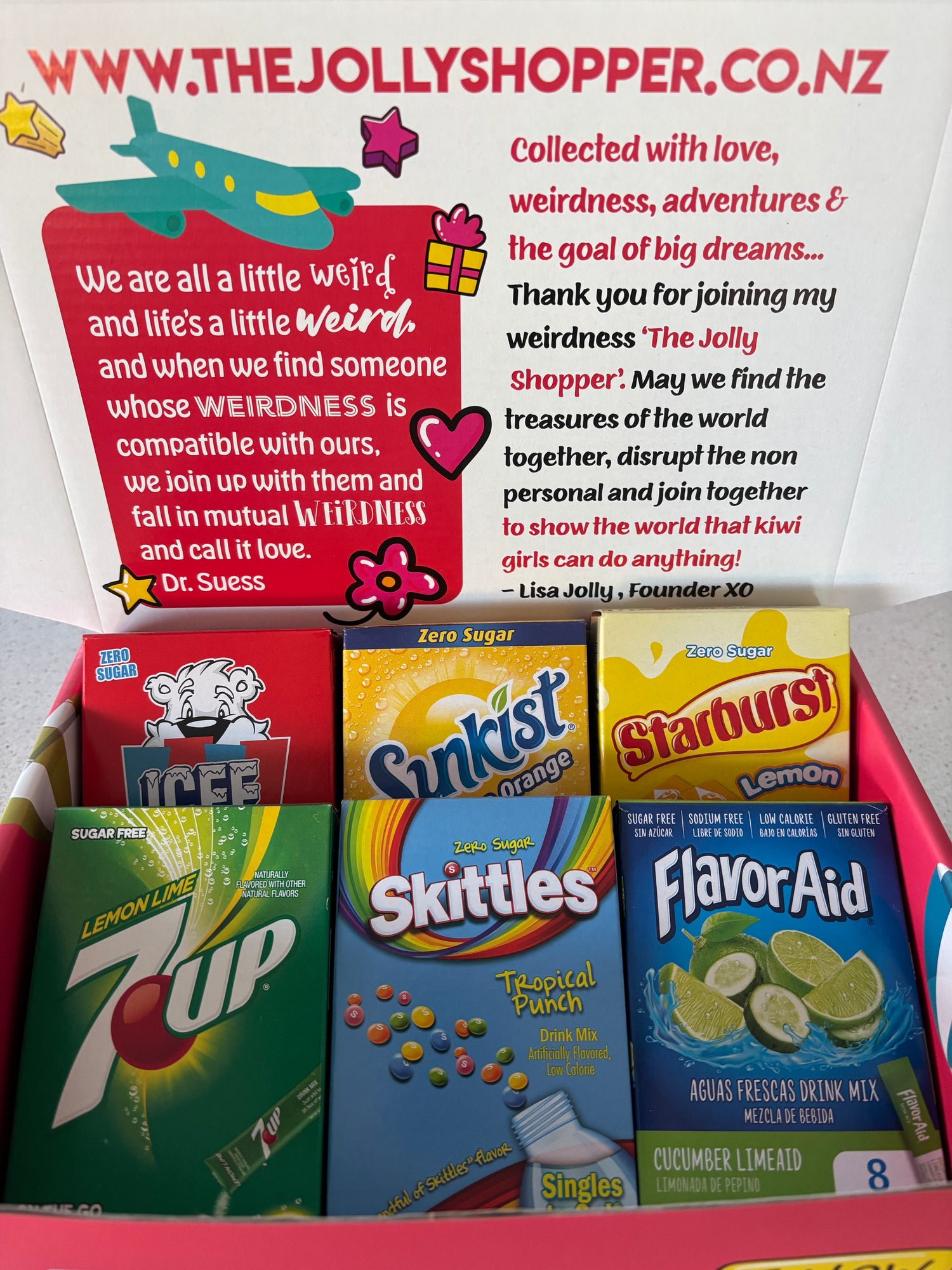 Jolly Shopper USA Sugar Free Drinks Box