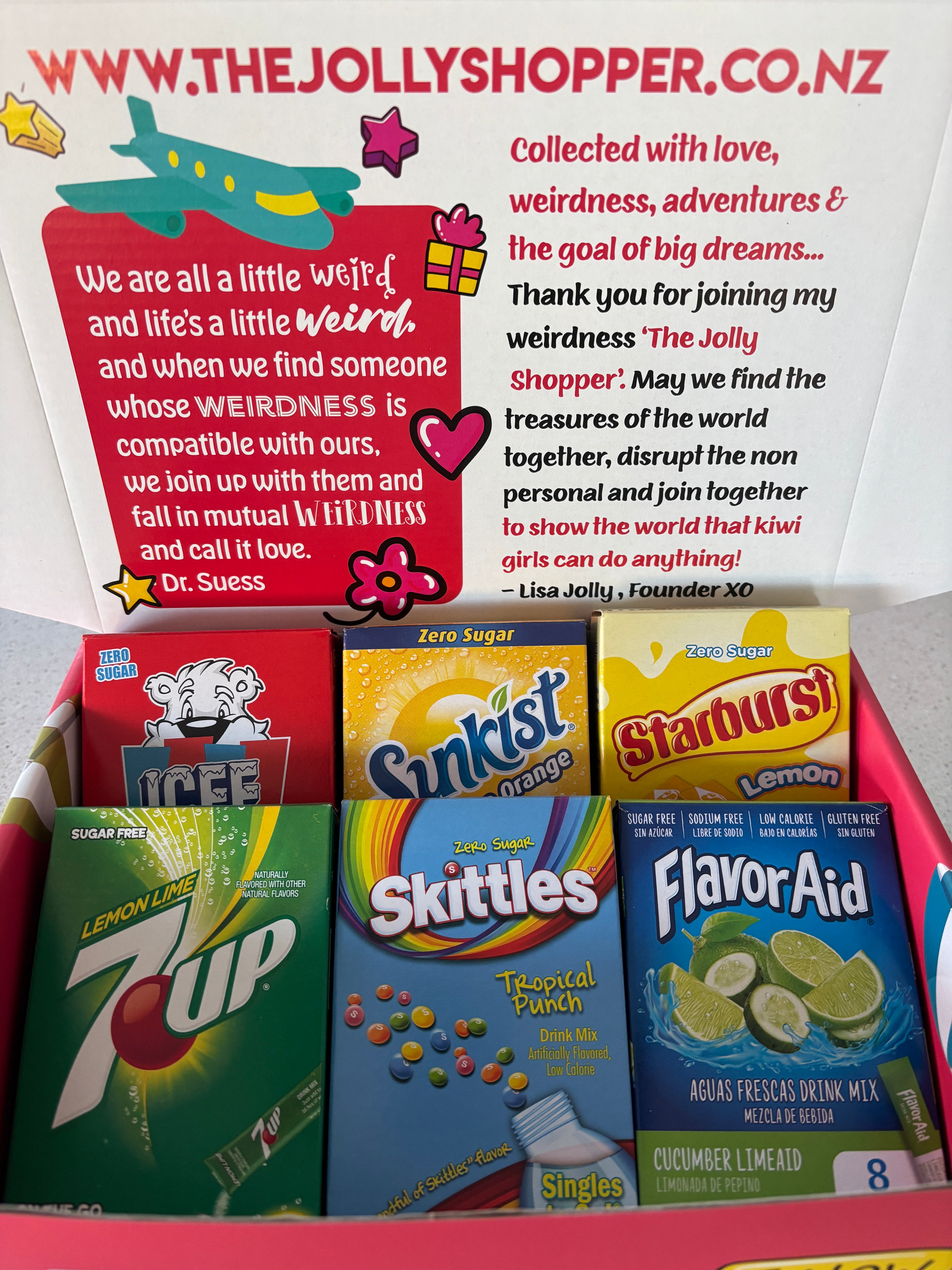 Jolly Shopper USA Sugar Free Drinks Box