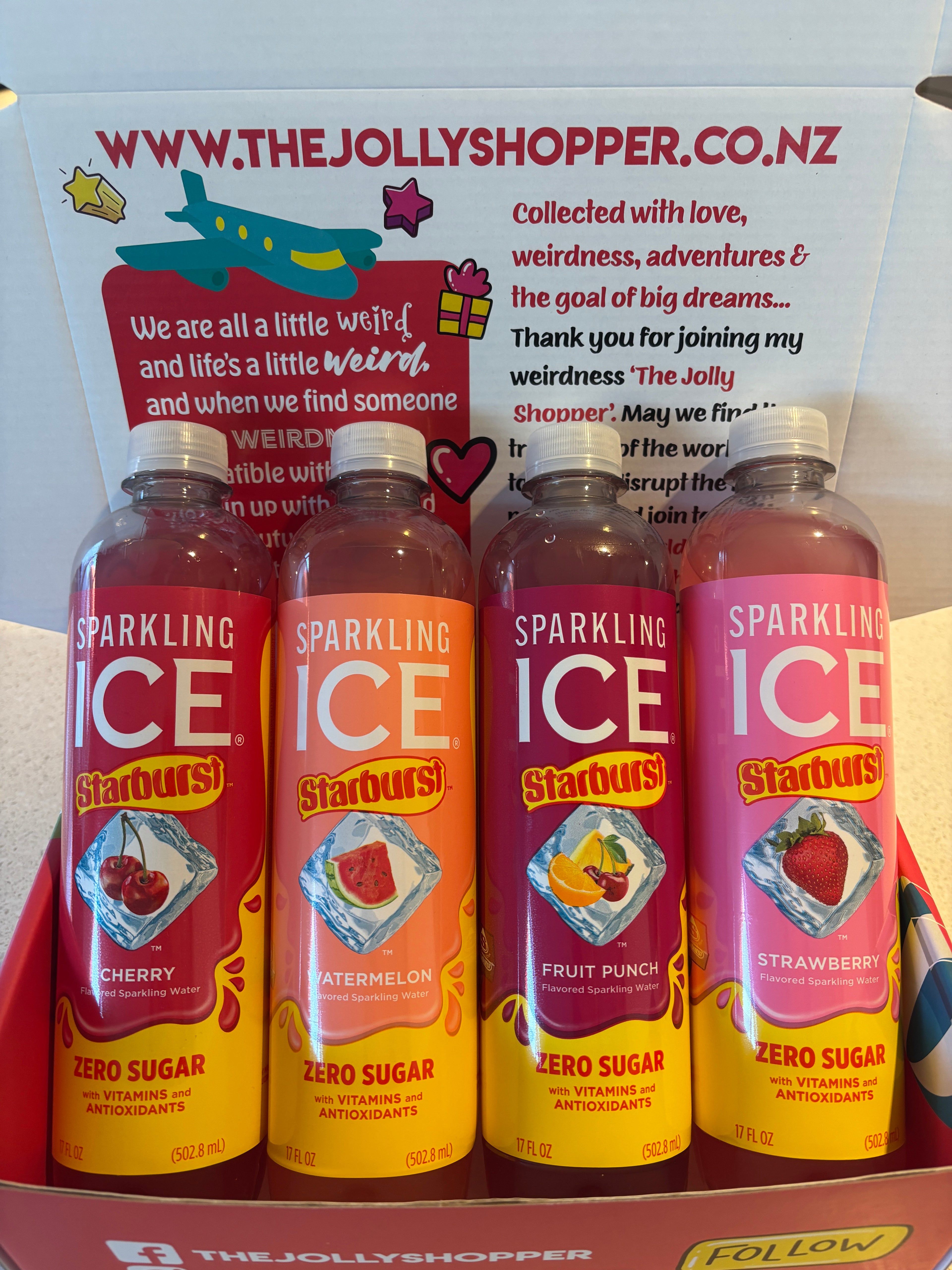 Jolly Shopper USA Sparkling Ice Drinks Box