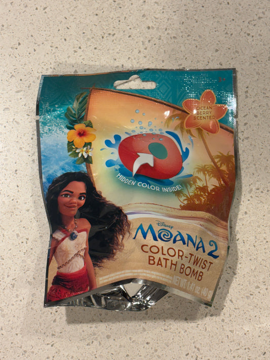 Moana 2 Color Twist Bath Bomb Ocean Berry Scented