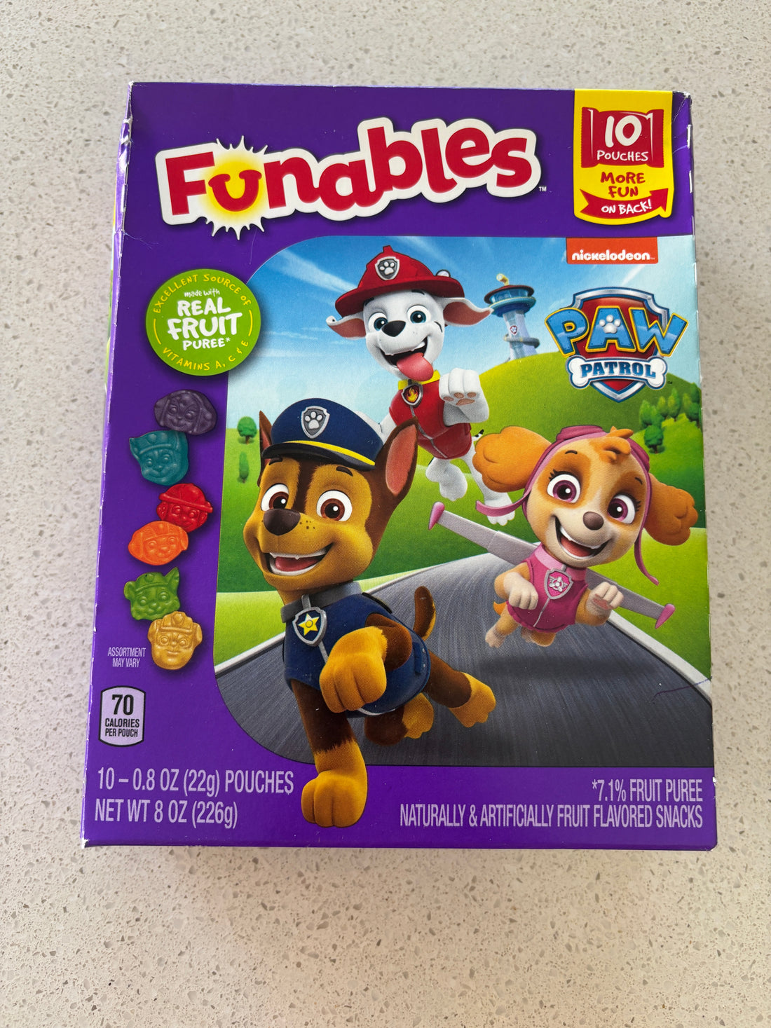 *** Expired *** Funables Real Fruit Snacks Pack of 10 Pouches