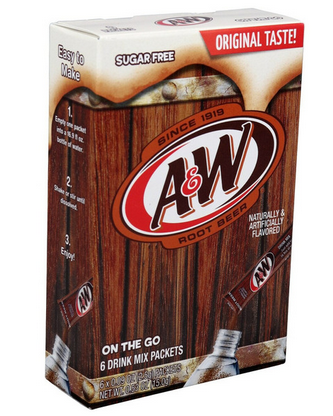A&amp;W Drink Mix Packets, Sugar Free, Root Beer, On the Go