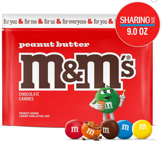 M&M's Peanut Butter Chocolate Candy - Sharing Size - 9oz