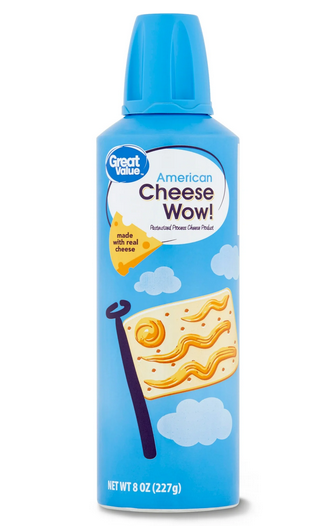 Great Value Cheese Wow! Spray Cheese, American Cheese, 8 oz