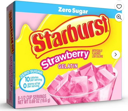 Starburst Sugar-Free All Pink Strawberry Gelatin Mix