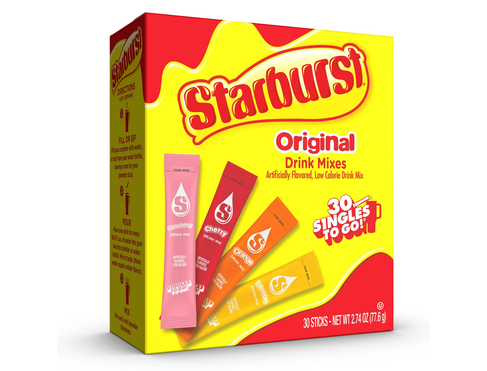 Starburst Original Variety Pack Drink Mix, 30ct