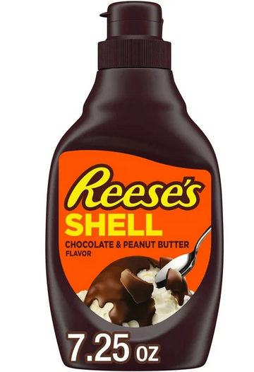 Reese's Chocolate Peanut Butter Shell Topping, Bottle 7.25 oz