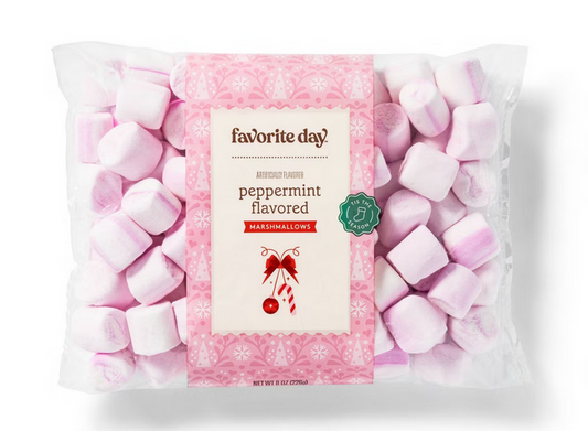 Holiday Peppermint-Flavored Marshmallows - 8oz - Favorite Day
