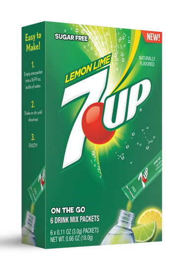 7-UP Powder Drink Mix Lemon Lime 6ct