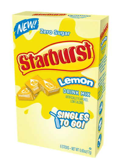 Starburst Sugar-Free On-The-Go Lemon Drink Mix 6ct