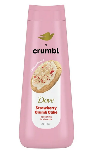 Dove Crumbl Moisturizing Liquid Body Wash Strawberry Crumb Cake, 20 oz