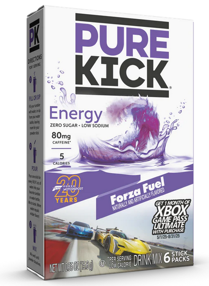 Pure Kick Forza Fuel Energy Sugar Free Drink Mix 6ct